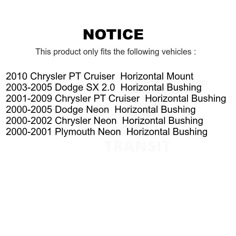 TOR - KTR-102277 - Front Lower Forward Suspension Control Arm Bushing Kits image 2