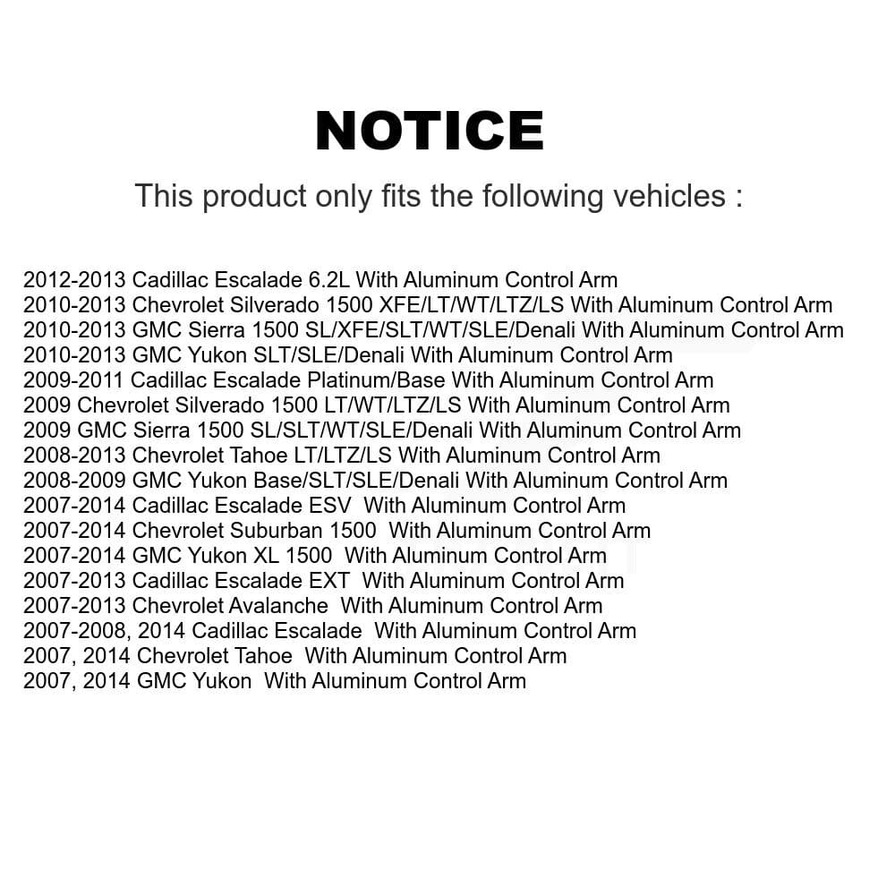 TOR - KTR-102291 - Front Suspension Ball Joint Kits image 2