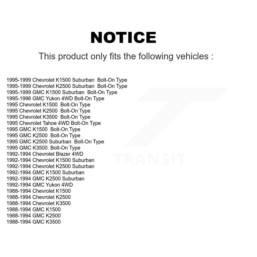 TOR - KTR-102352 - Front Suspension Ball Joint Kits image 2