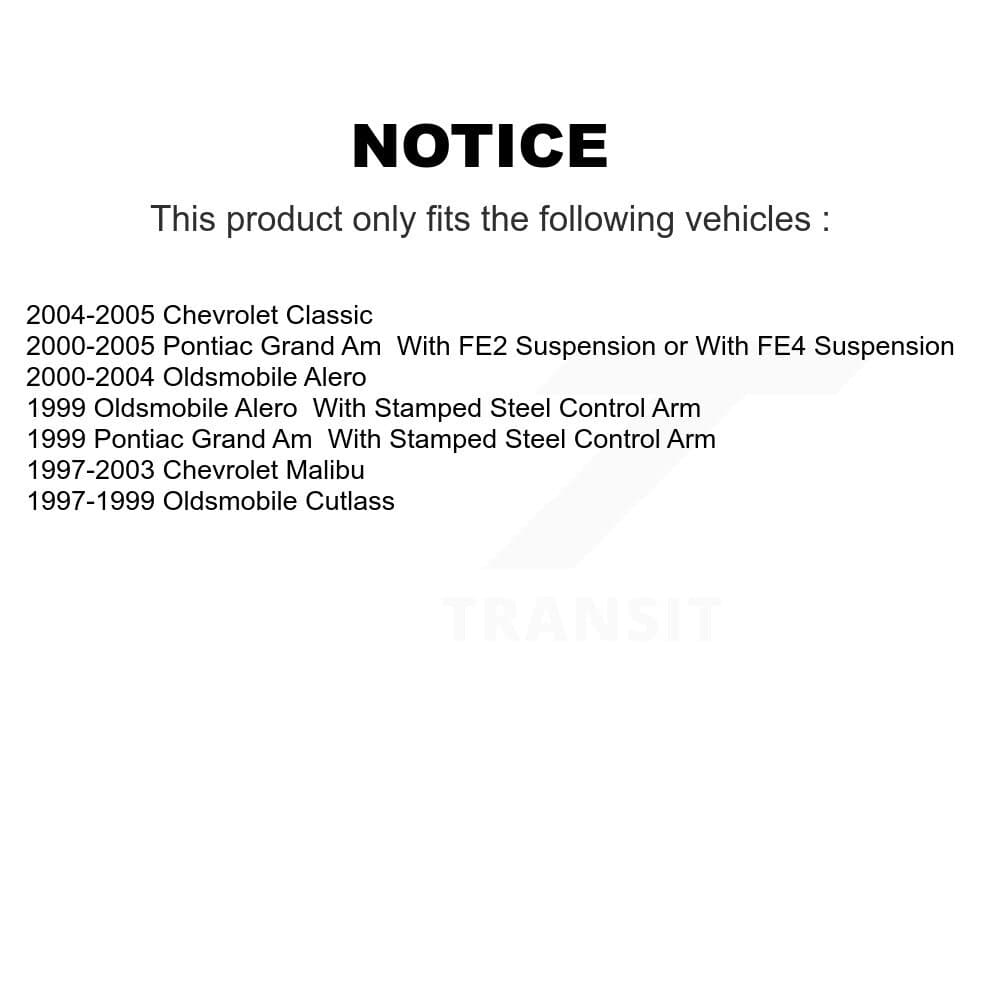 TOR - KTR-102804 - Front Suspension Control Arm and Ball Joint Assembly Kits image 2