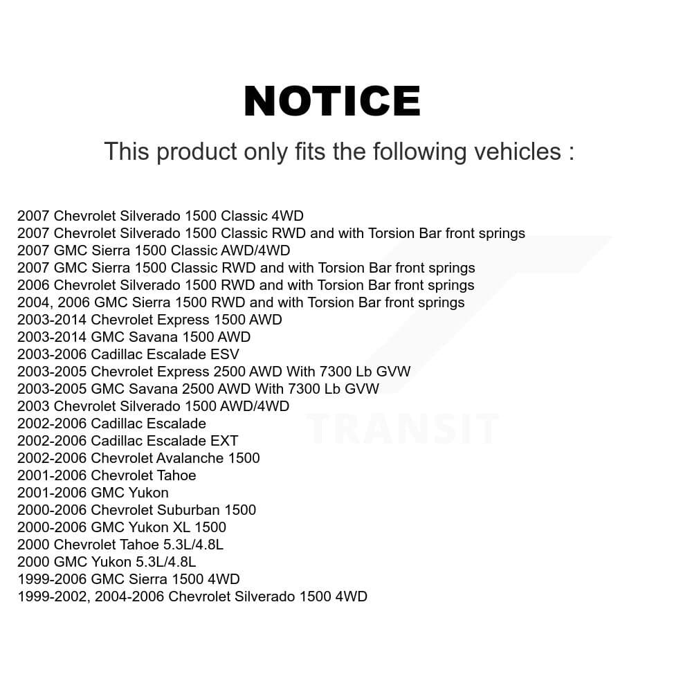 TOR - KTR-103321 - Front Suspension Control Arm and Ball Joint Assembly Kits image 2