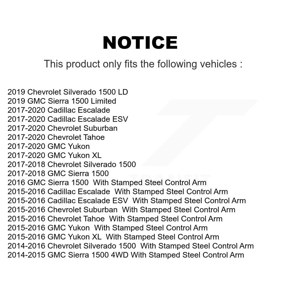 TOR - KTR-104133 - Front Upper Suspension Control Arm and Ball Joint Assembly Kits image 2