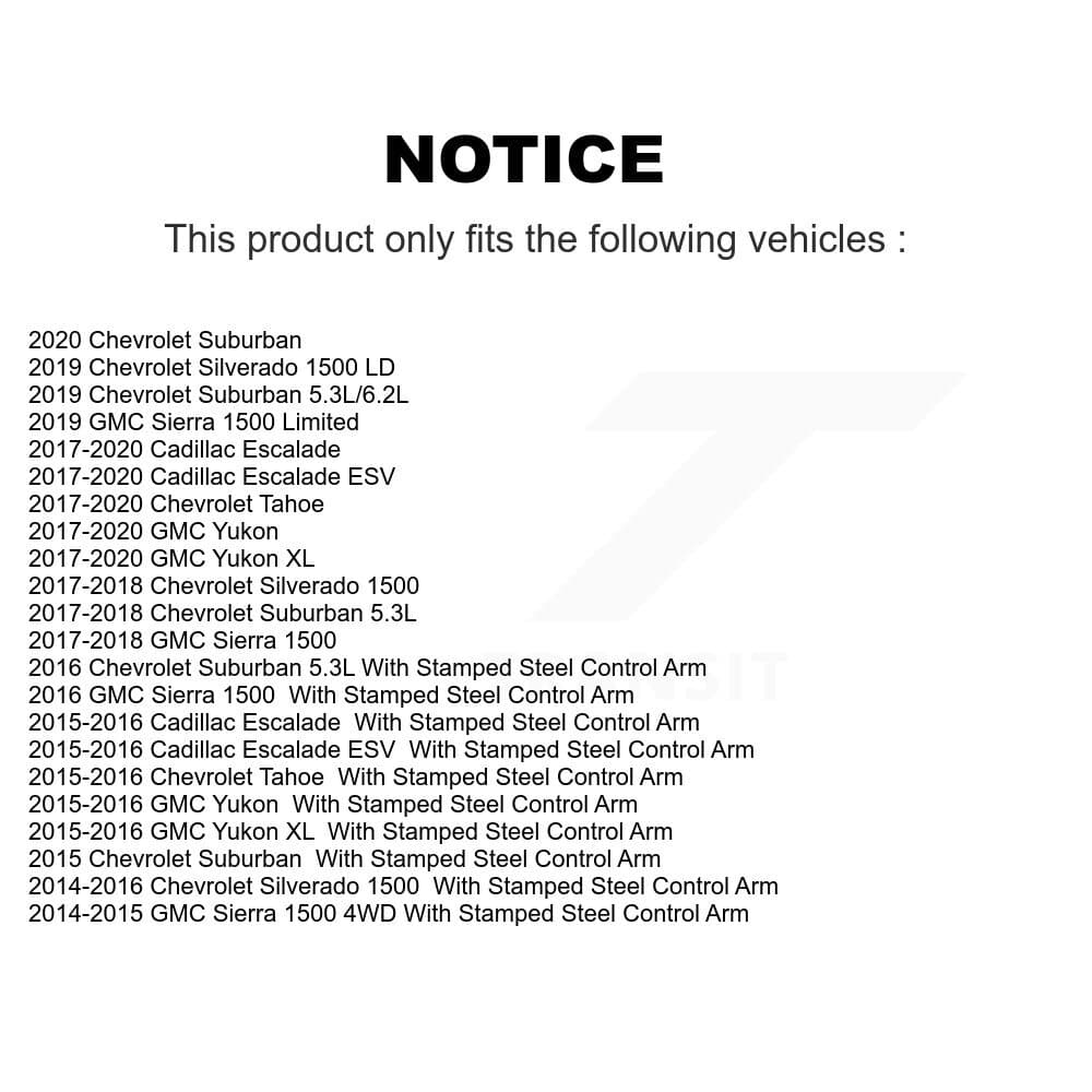 TOR - KTR-104137 - Front Suspension Control Arm and Ball Joint Assembly Kits image 2