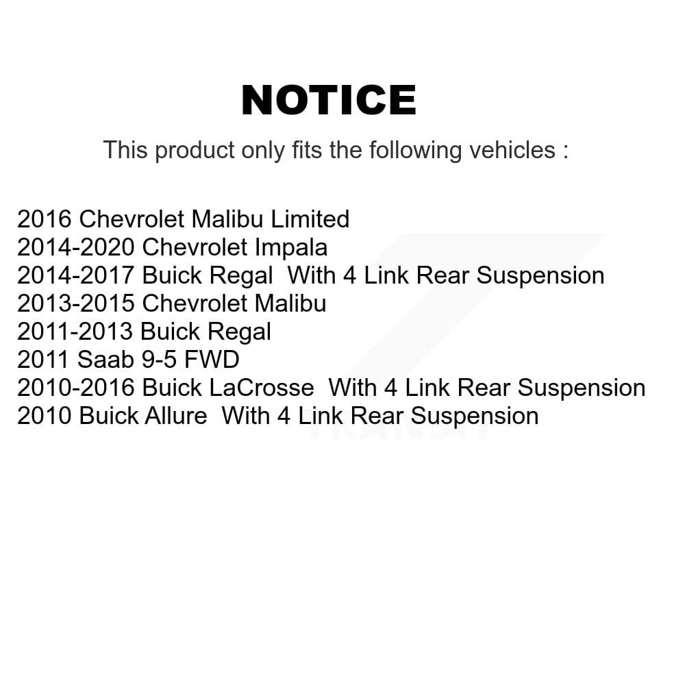 TOR - KTR-104168 - Rear Suspension Stabilizer Bar Link Kits image 2