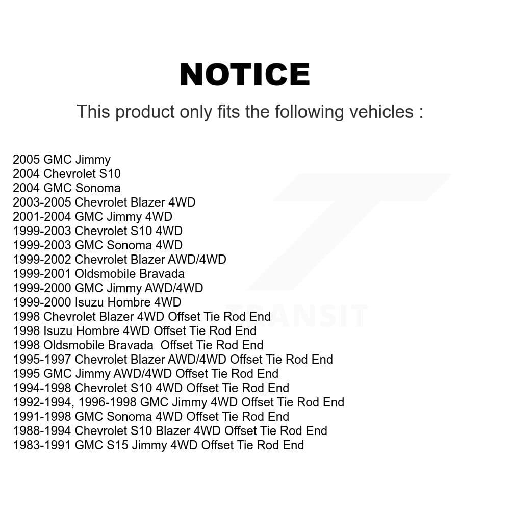 TOR - KTR-104611 - Front Outer Steering Tie Rod End Kits image 2