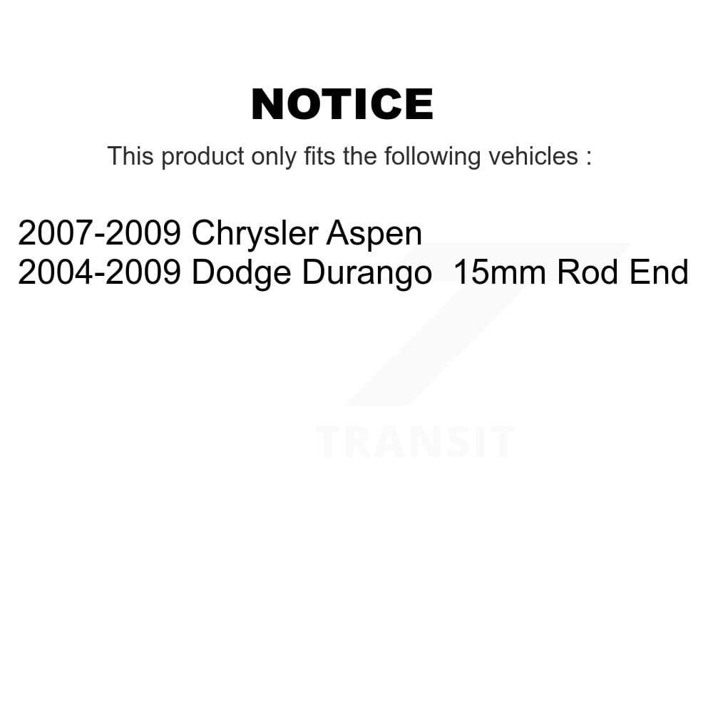 TOR - KTR-104748 - Front Inner Steering Tie Rod End Kits image 2