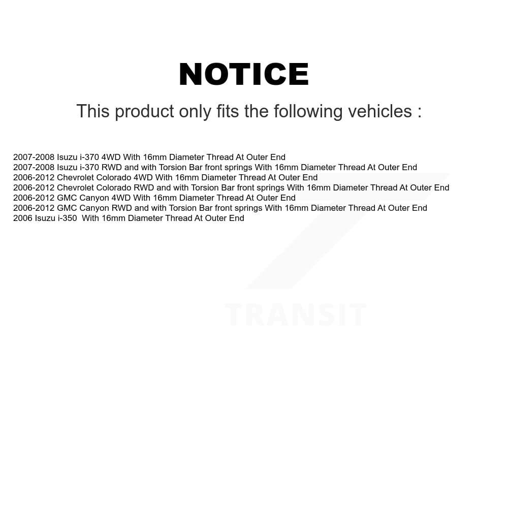 TOR - KTR-104854 - Front Inner Steering Tie Rod End Kits image 2