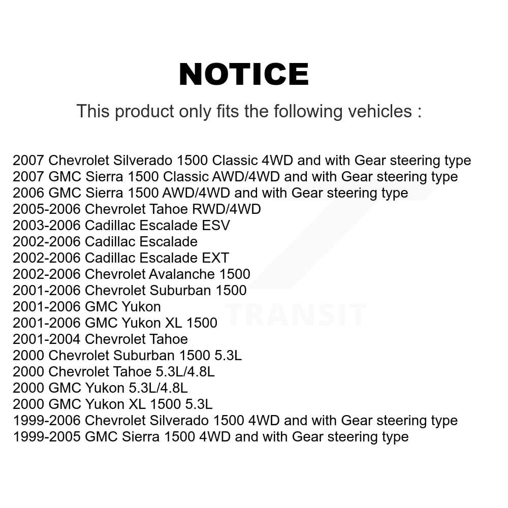 TOR - KTR-105123 - Front Steering Center Link Kits image 2