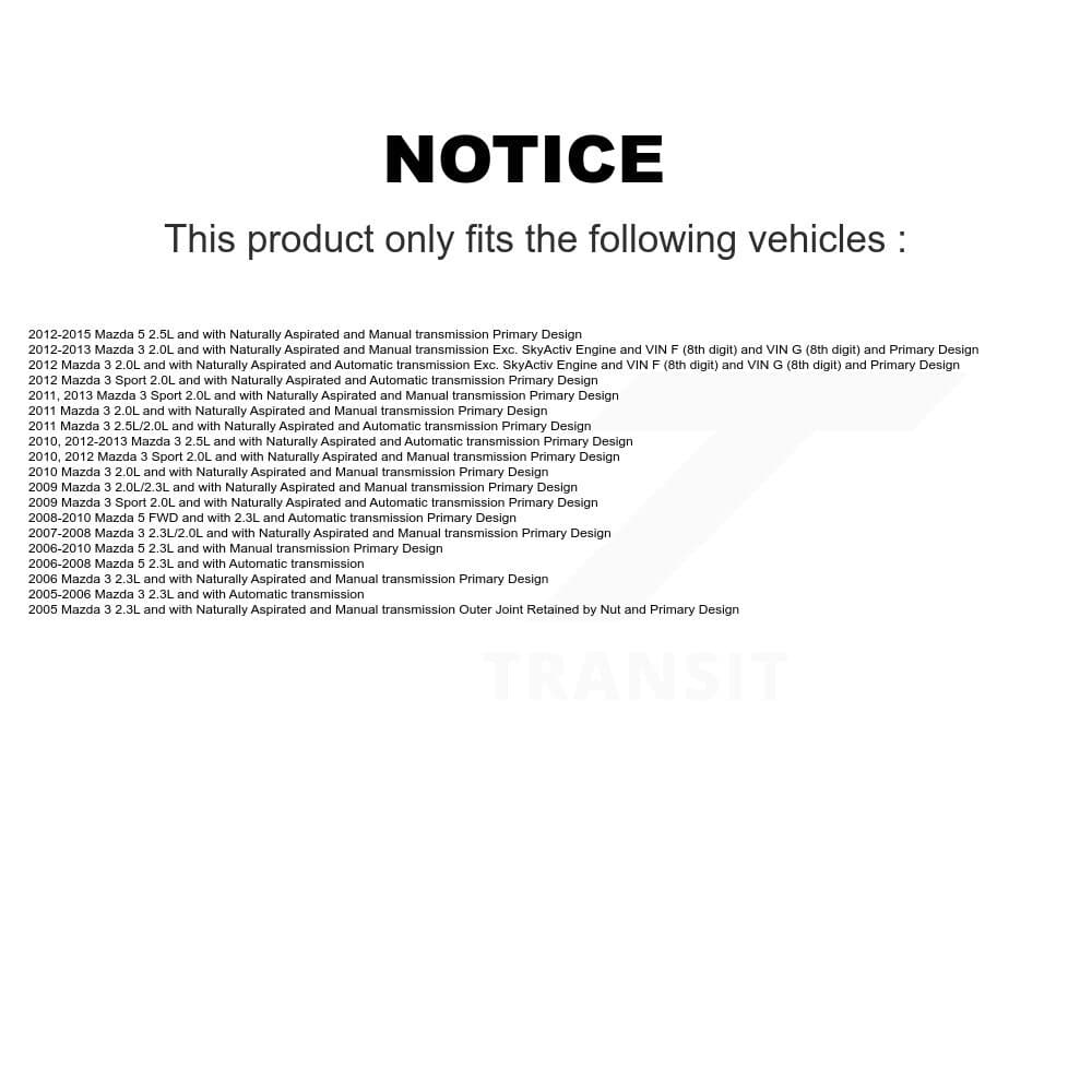 Kugel - NCV-MZ47555 - Front Left CV Axle Shaft image 12