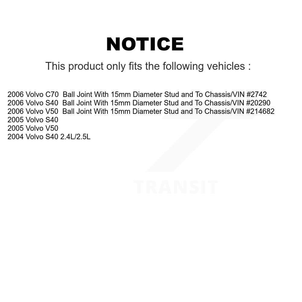 TOR - TOR-CK620596 - Front Right Lower Suspension Control Arm and Ball Joint Assembly image 2