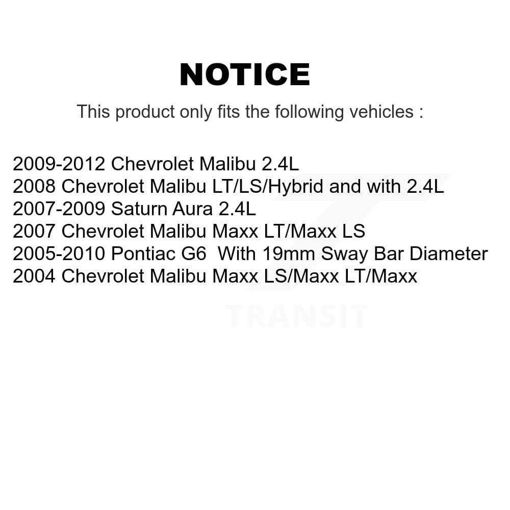 TOR - TOR-K200306 - Rear To Frame Suspension Stabilizer Bar Bushing Kit image 2