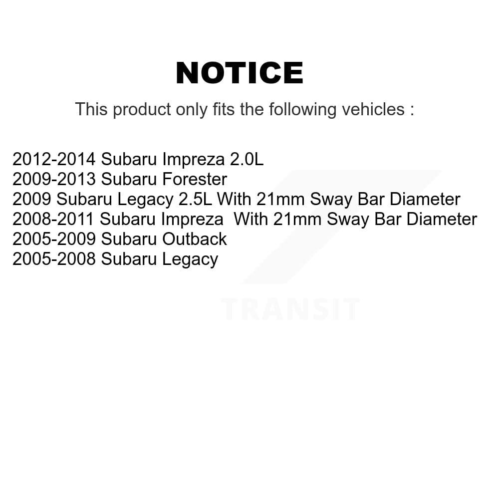 TOR - TOR-K201915 - Front To Frame Suspension Stabilizer Bar Bushing image 2