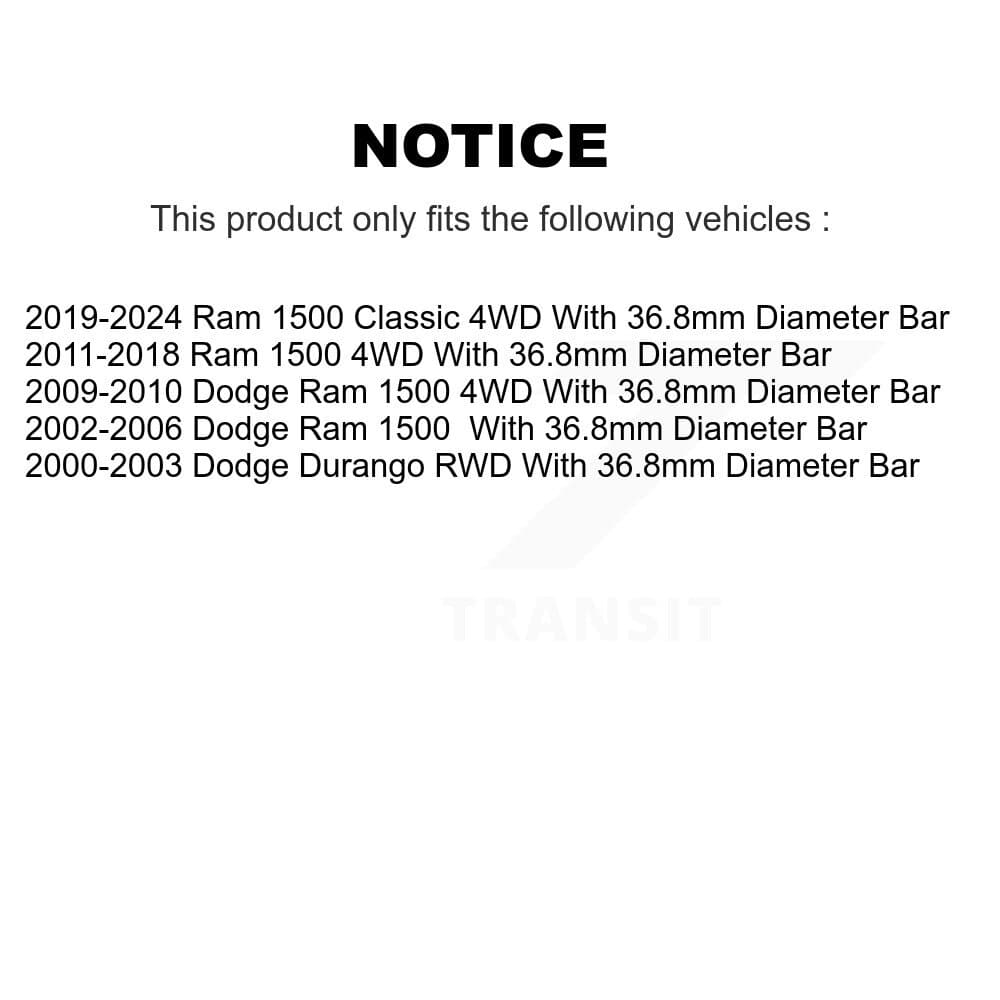 TOR - TOR-K7384 - Front To Frame Suspension Stabilizer Bar Bushing Kit image 2