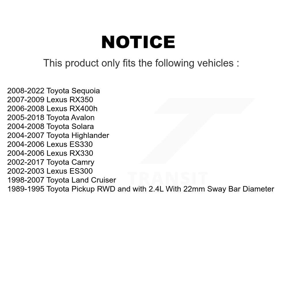 TOR - TOR-K90526 - Front Suspension Stabilizer Bar Bushing Kit image 2