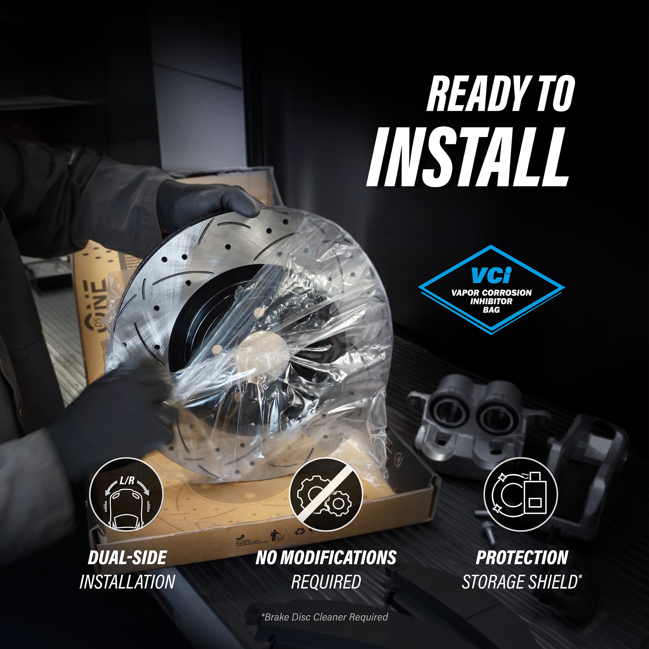 DS-One - KD-100697 - Front Disc Brake Rotor Kits image 3