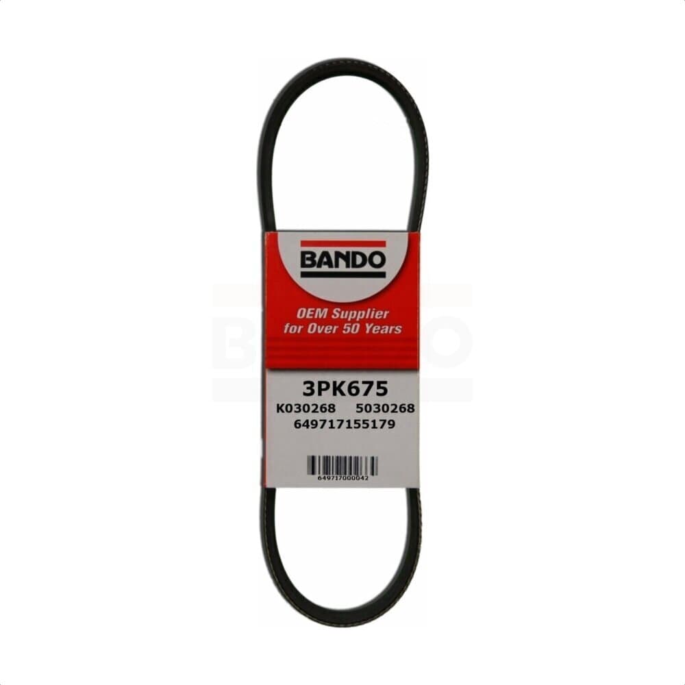 Bando - BAN-3PK675 - Water Pump and Power Steering Accessory Drive Belt image 1