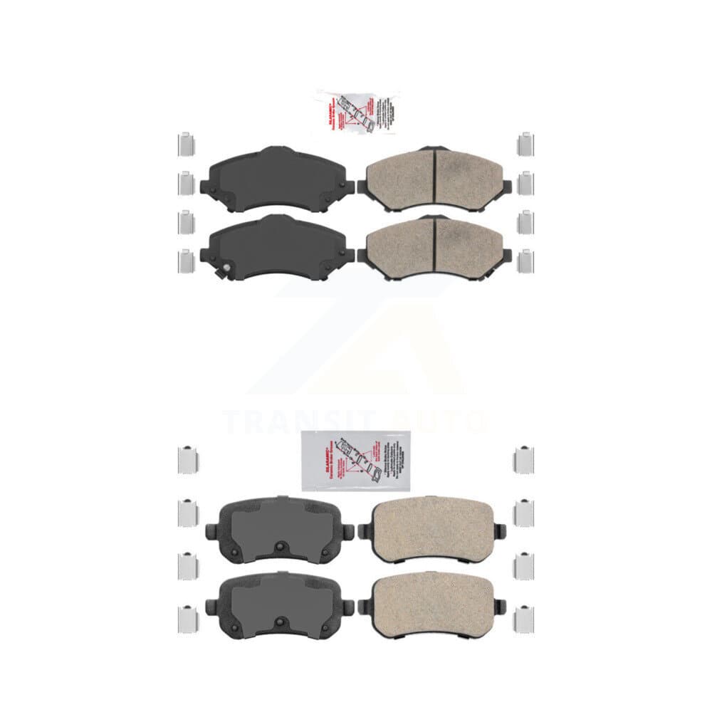 AmeriBRAKES - KNF-100023 - Front and Rear Disc Brake Pad Kits image 1