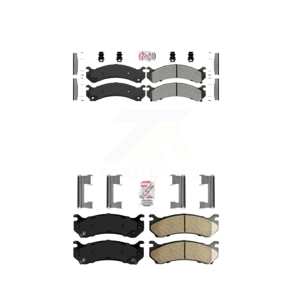 AmeriBRAKES - KNF-100063 - Front and Rear Disc Brake Pad Kits image 1