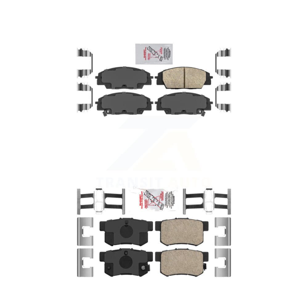 AmeriBRAKES - KNF-100111 - Front and Rear Disc Brake Pad Kits image 1