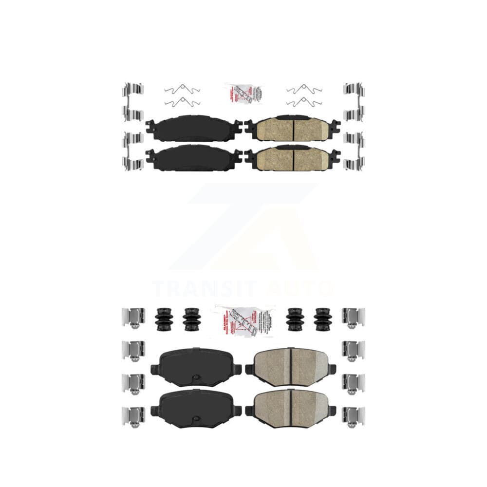 AmeriBRAKES - KNF-100143 - Front and Rear Disc Brake Pad Kits image 1