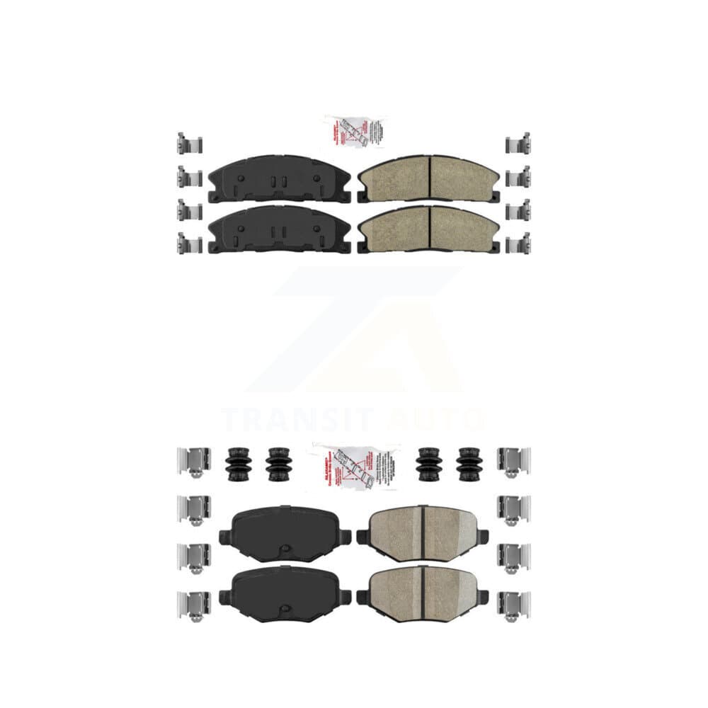 AmeriBRAKES - KNF-100153 - Front and Rear Disc Brake Pad Kits image 1