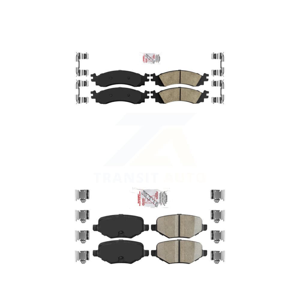 AmeriBRAKES - KNF-100160 - Front and Rear Disc Brake Pad Kits image 1