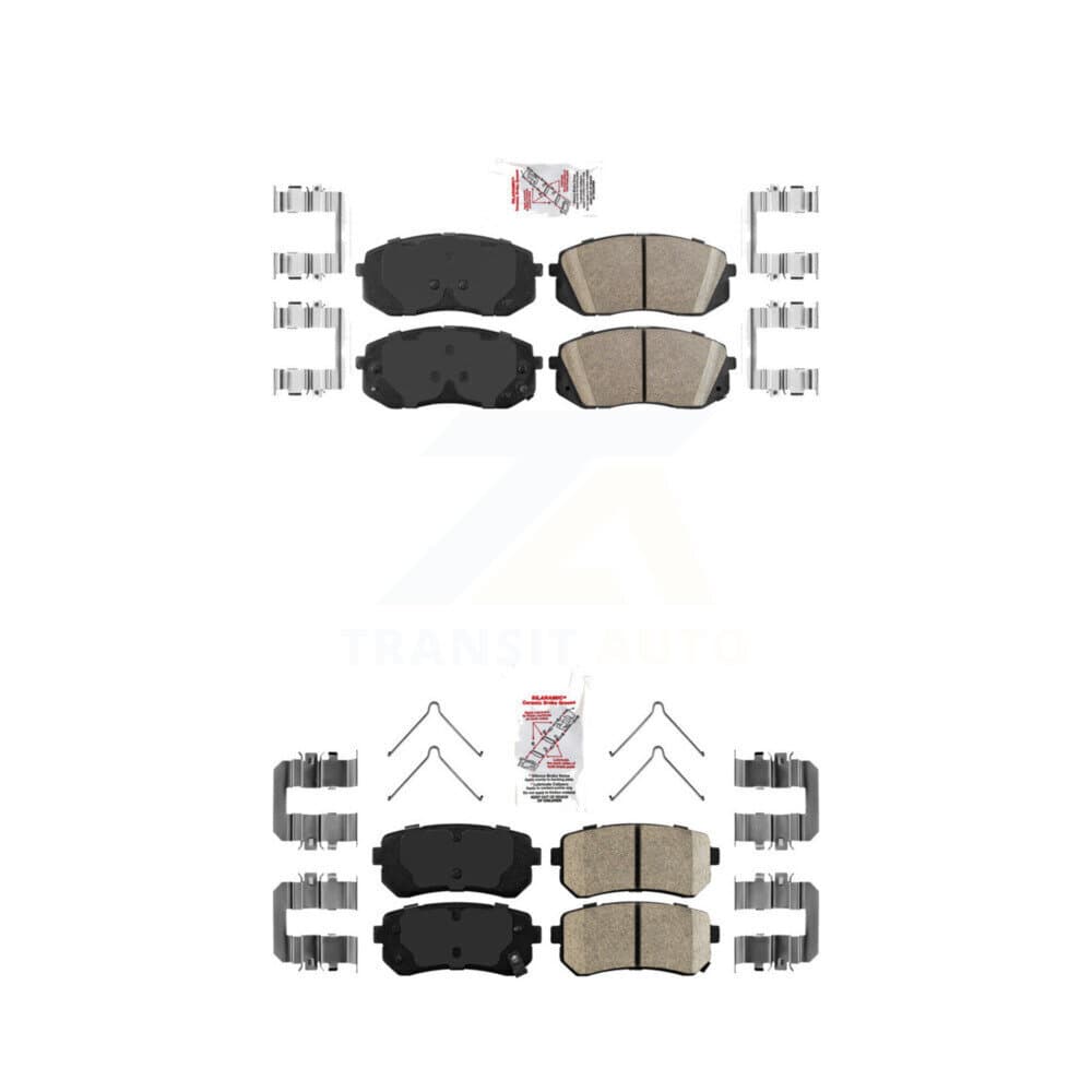 AmeriBRAKES - KNF-100178 - Front and Rear Disc Brake Pad Kits image 1