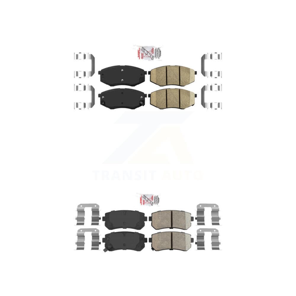AmeriBRAKES - KNF-100186 - Front and Rear Disc Brake Pad Kits image 1