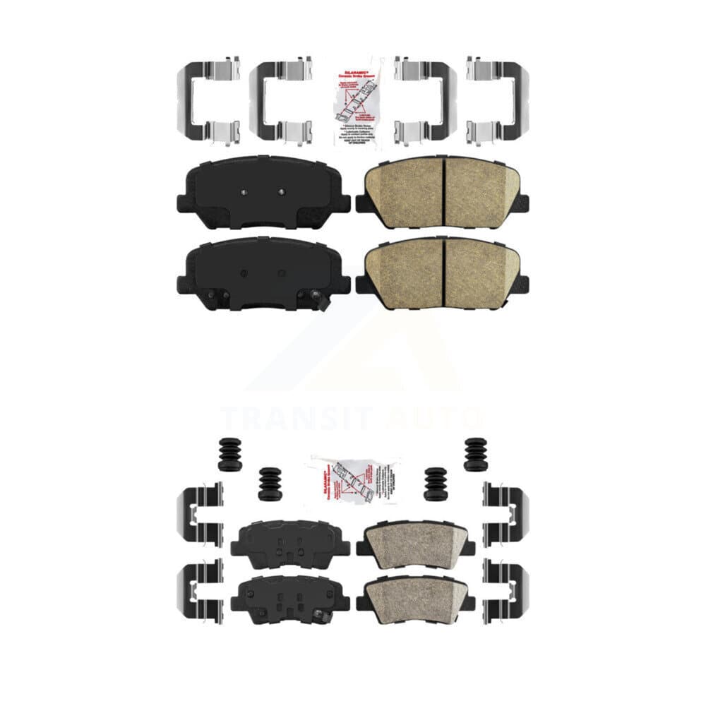 AmeriBRAKES - KNF-100189 - Front and Rear Disc Brake Pad Kits image 1