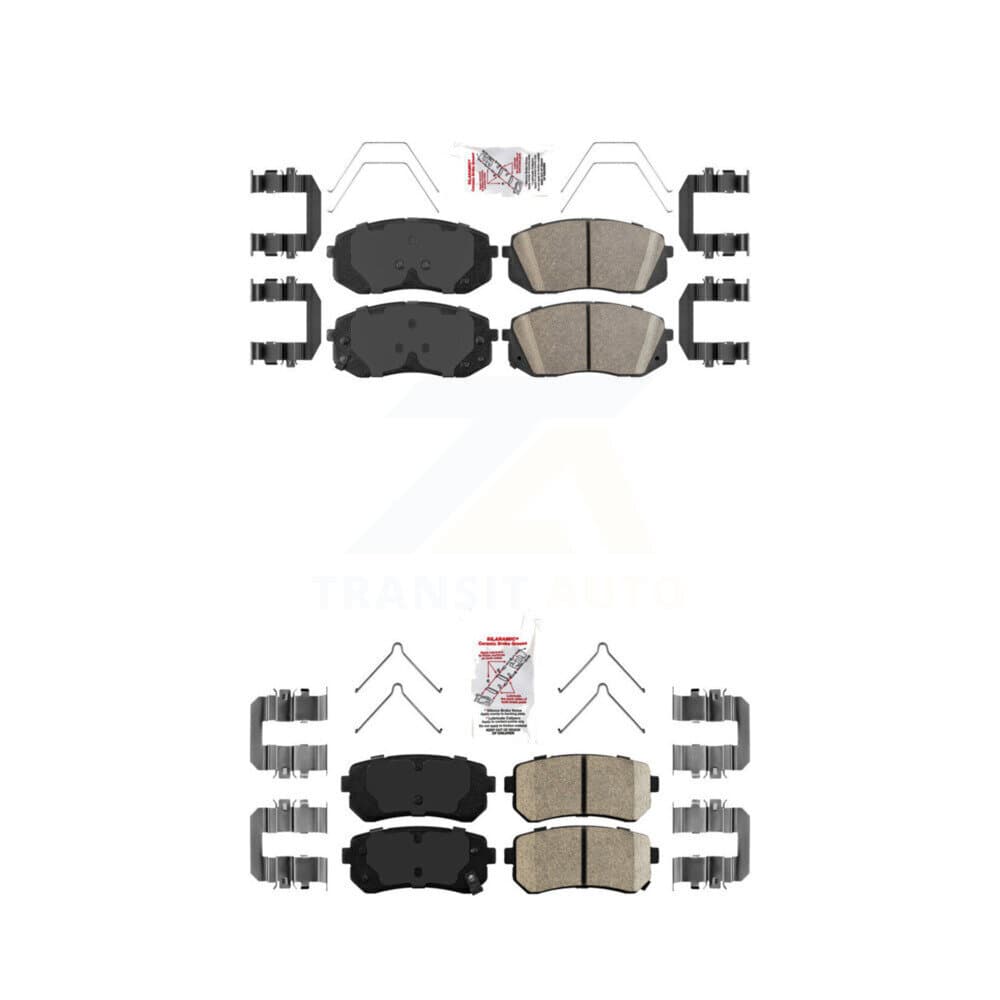 AmeriBRAKES - KNF-100193 - Front and Rear Disc Brake Pad Kits image 1