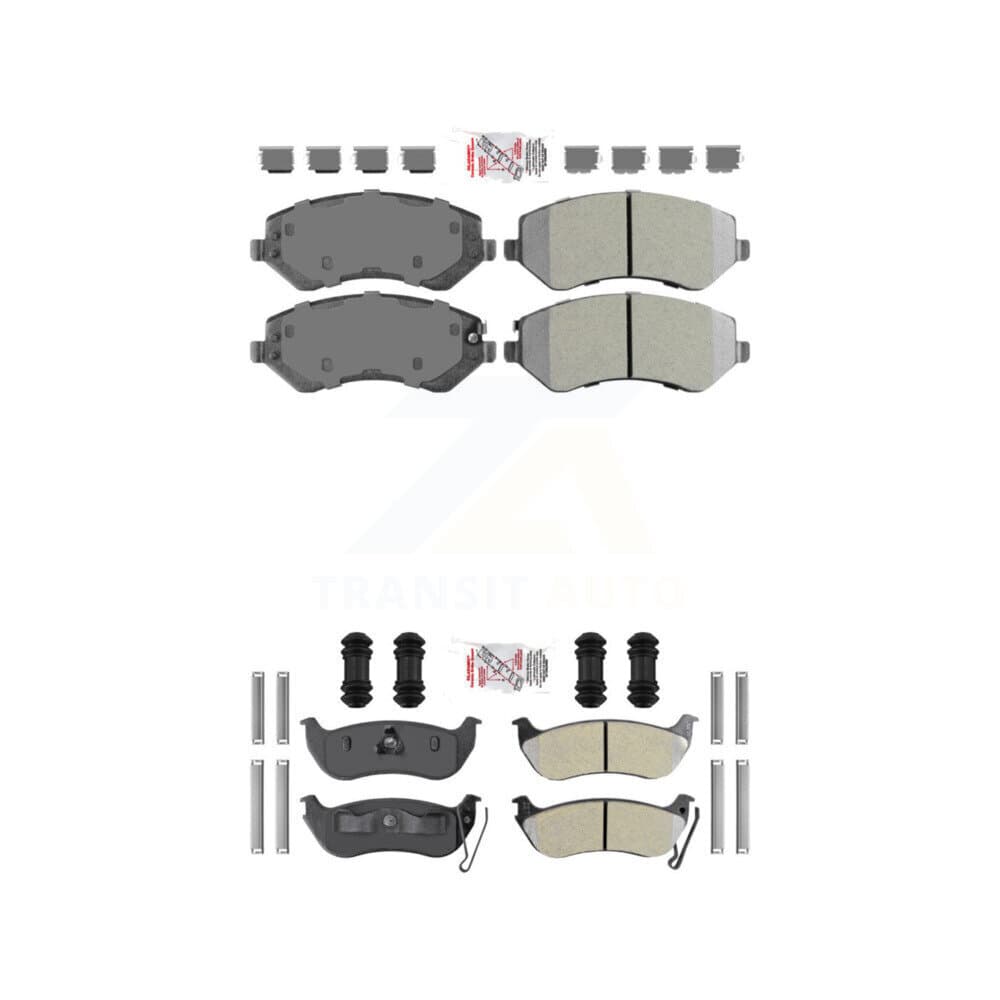 AmeriBRAKES - KNF-100207 - Front and Rear Disc Brake Pad Kits image 1