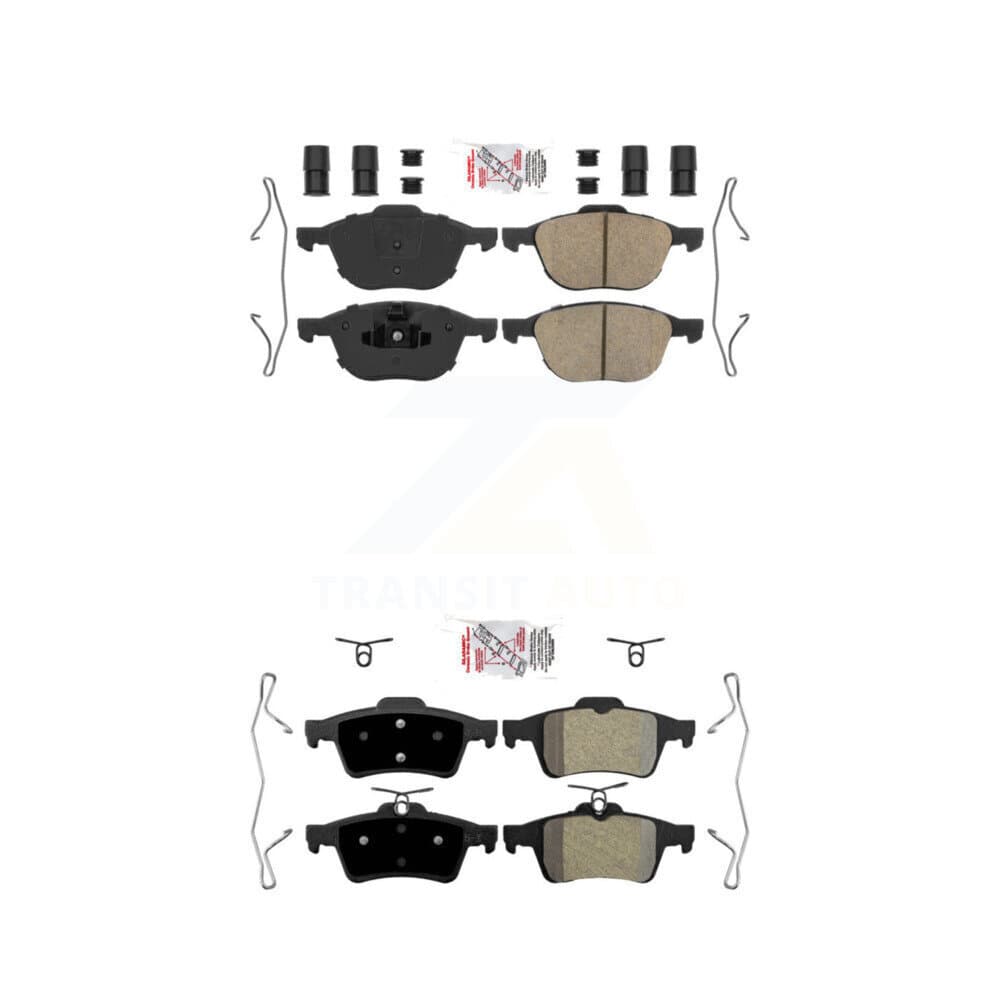 AmeriBRAKES - KNF-100273 - Front and Rear Disc Brake Pad Kits image 1