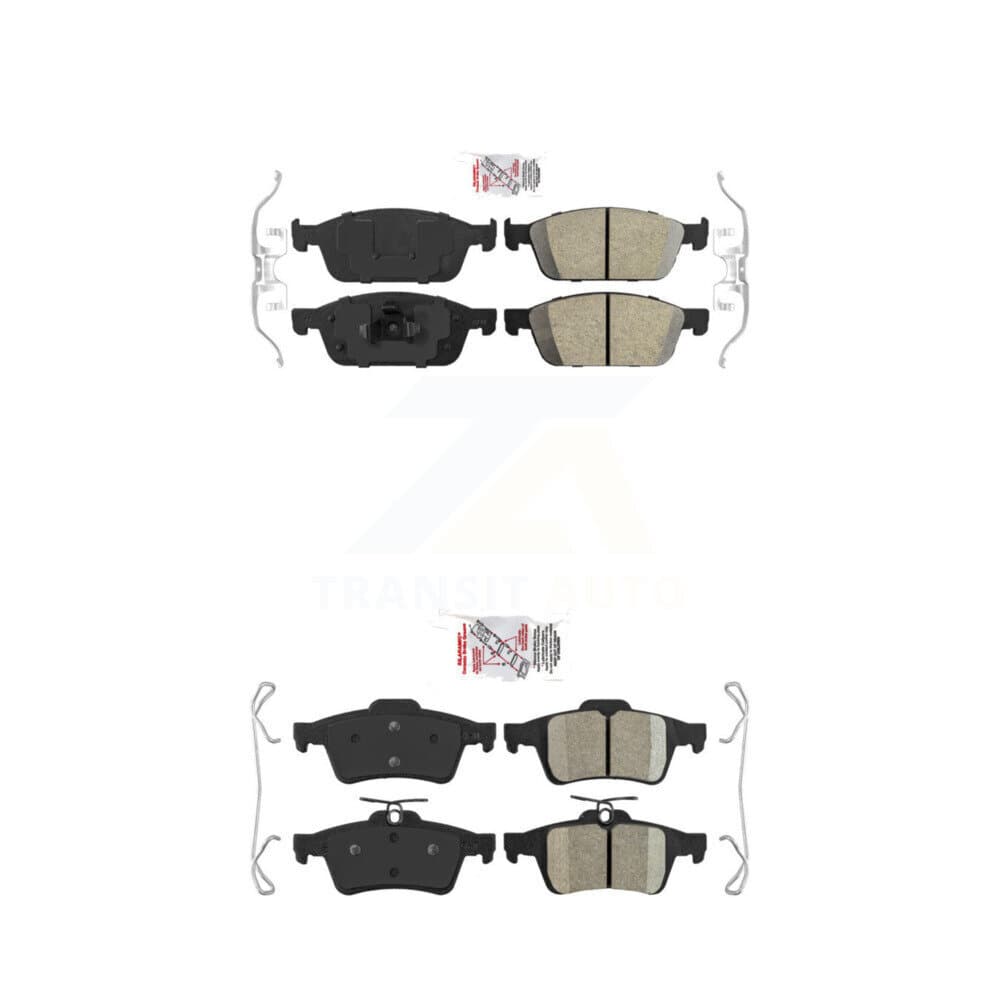 AmeriBRAKES - KNF-100274 - Front and Rear Disc Brake Pad Kits image 1