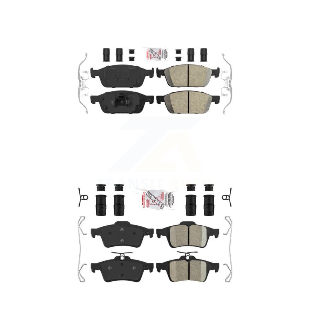 AmeriBRAKES - KNF-100278 - Front and Rear Disc Brake Pad Kits image 1