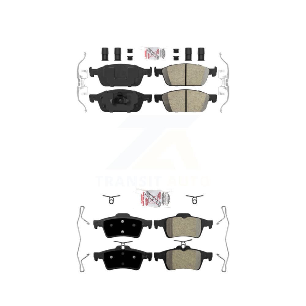 AmeriBRAKES - KNF-100279 - Front and Rear Disc Brake Pad Kits image 1