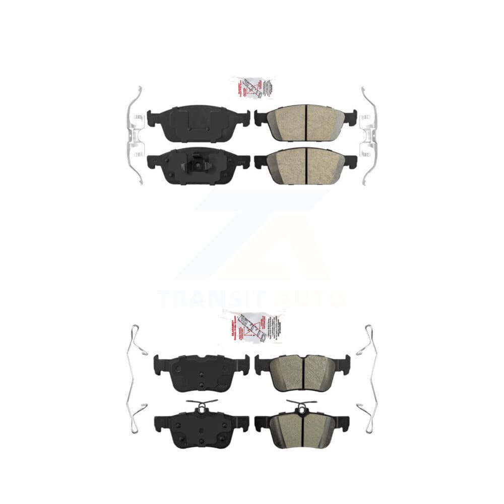 AmeriBRAKES - KNF-100284 - Front and Rear Disc Brake Pad Kits image 1