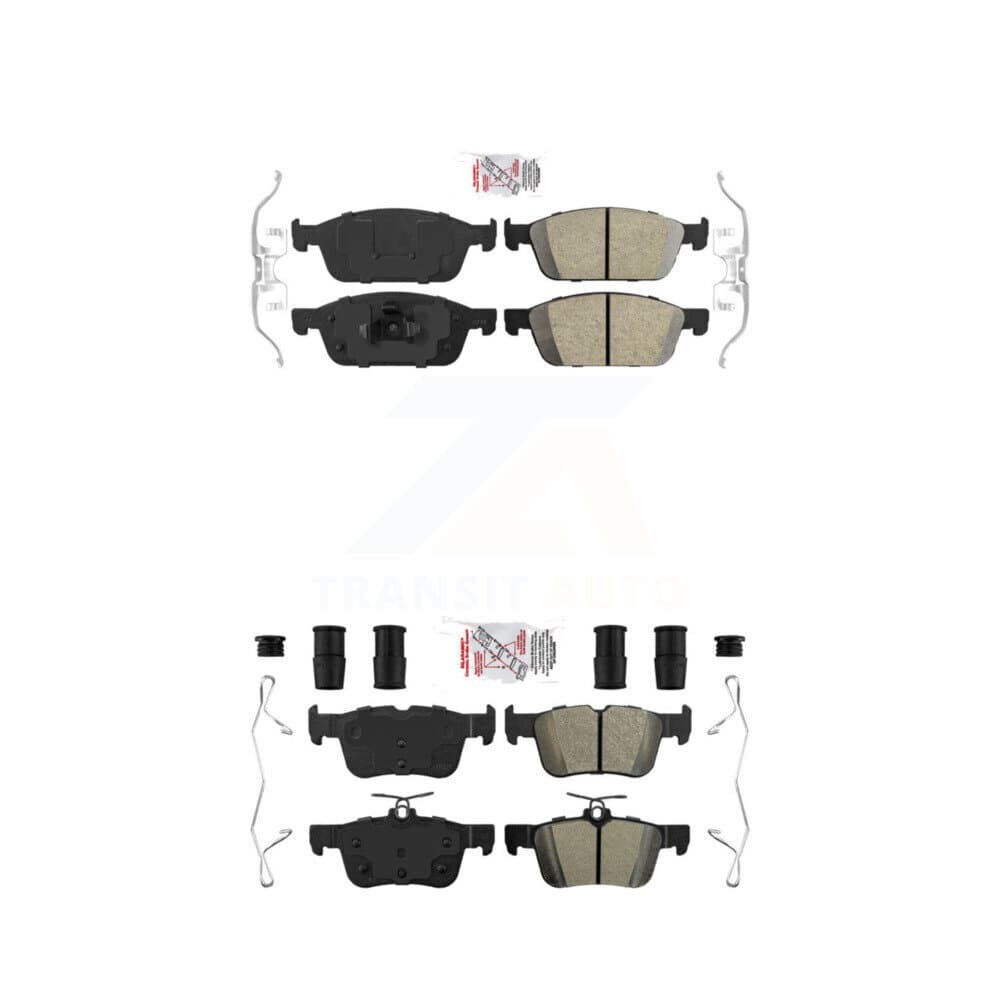 AmeriBRAKES - KNF-100285 - Front and Rear Disc Brake Pad Kits image 1