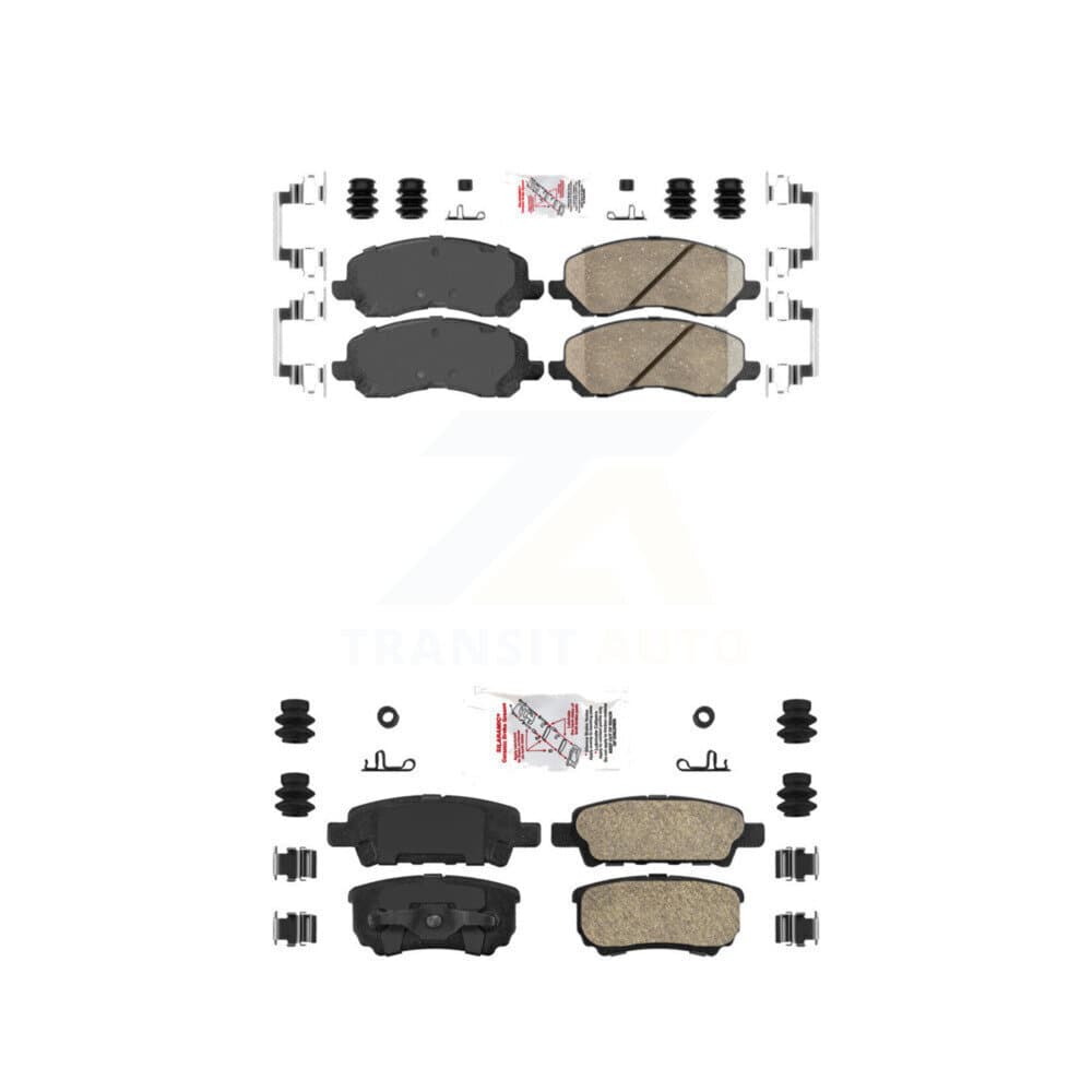 AmeriBRAKES - KNF-100342 - Front and Rear Disc Brake Pad Kits image 1