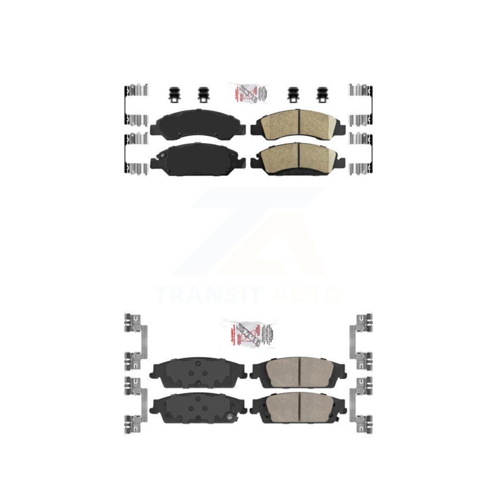 AmeriBRAKES - KNF-100378 - Front and Rear Disc Brake Pad Kits image 1
