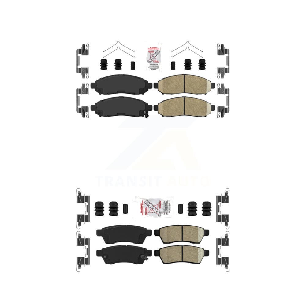 AmeriBRAKES - KNF-100425 - Front and Rear Disc Brake Pad Kits image 1