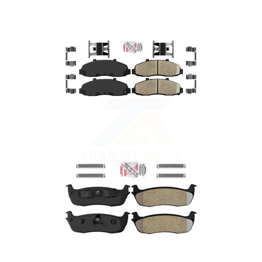 AmeriBRAKES - KNF-100474 - Front and Rear Disc Brake Pad Kits image 1