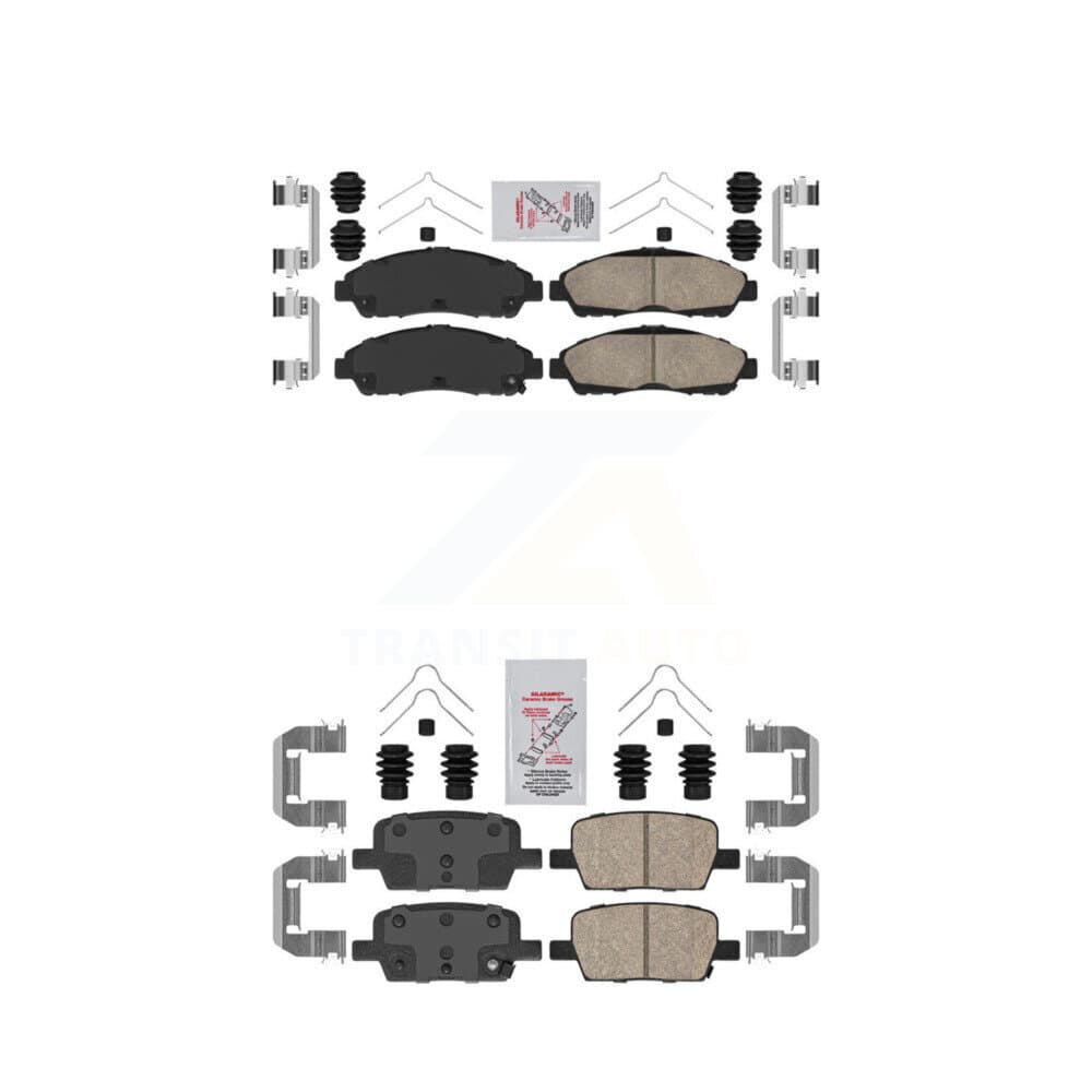 AmeriBRAKES - KNF-100537 - Front and Rear Disc Brake Pad Kits image 1