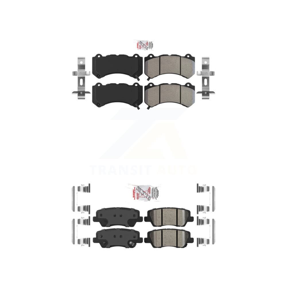 AmeriBRAKES - KNF-100574 - Front and Rear Disc Brake Pad Kits image 1