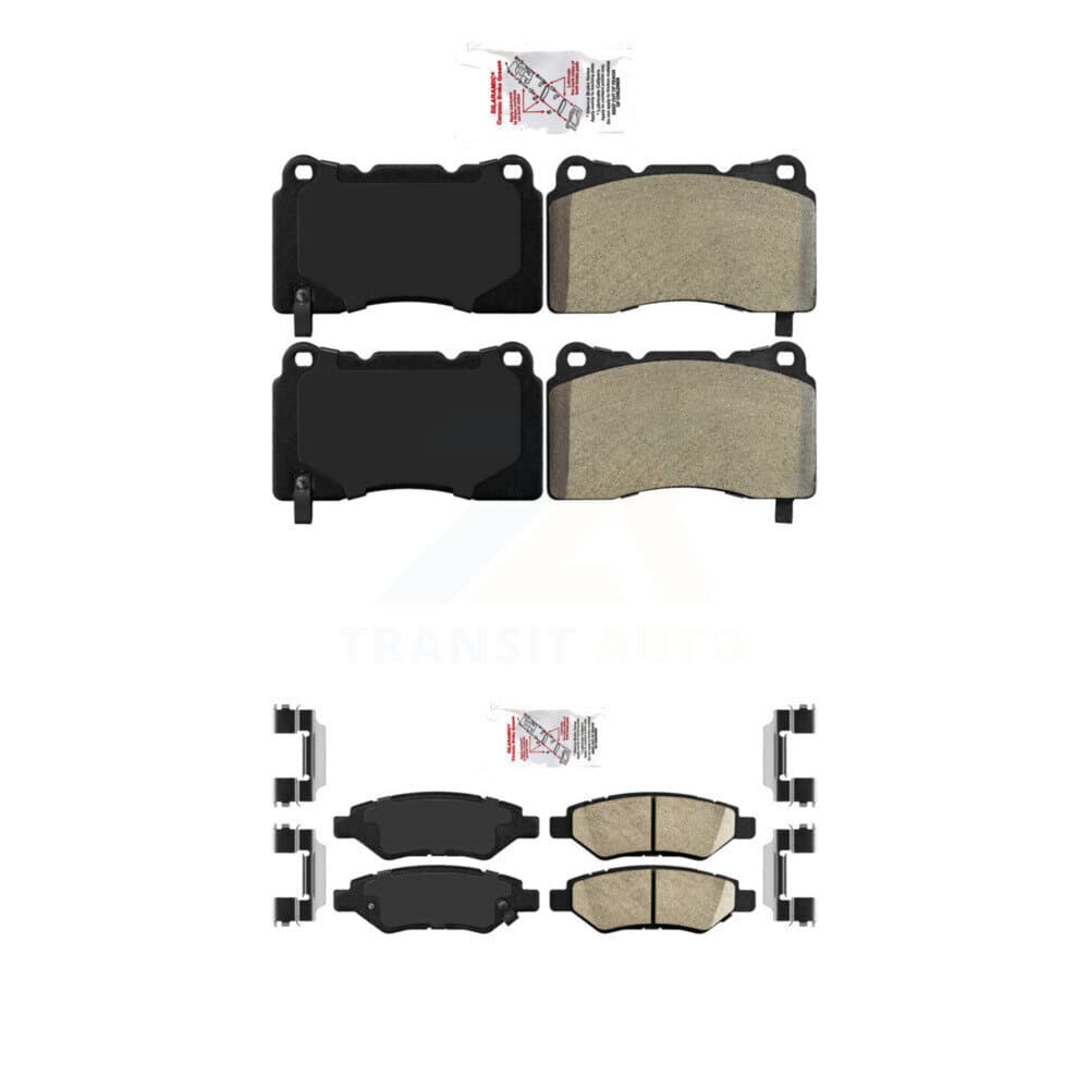AmeriBRAKES - KNF-100590 - Front and Rear Disc Brake Pad Kits image 1