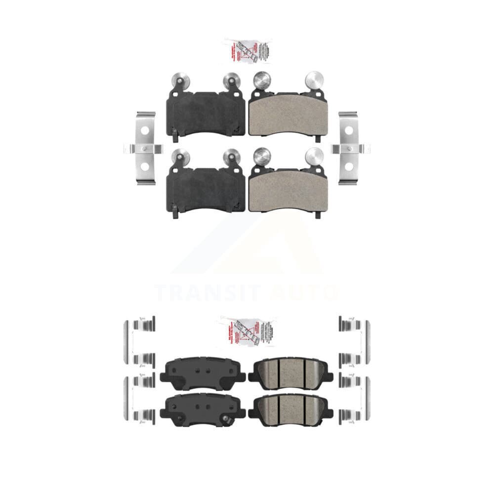 AmeriBRAKES - KNF-100591 - Front and Rear Disc Brake Pad Kits image 1