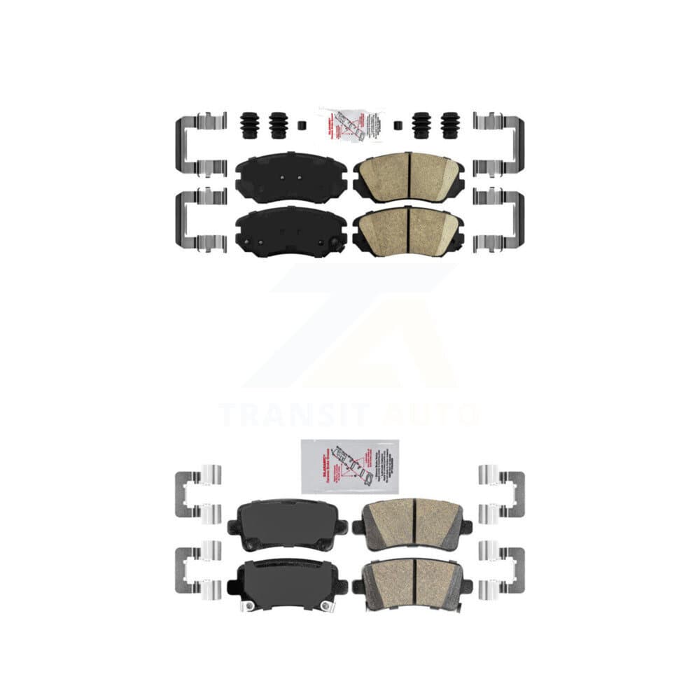 AmeriBRAKES - KNF-100617 - Front and Rear Disc Brake Pad Kits image 1