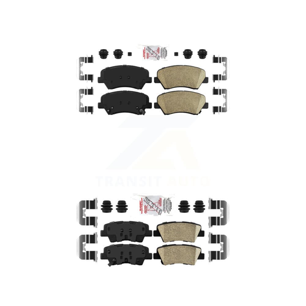 AmeriBRAKES - KNF-100629 - Front and Rear Disc Brake Pad Kits image 1