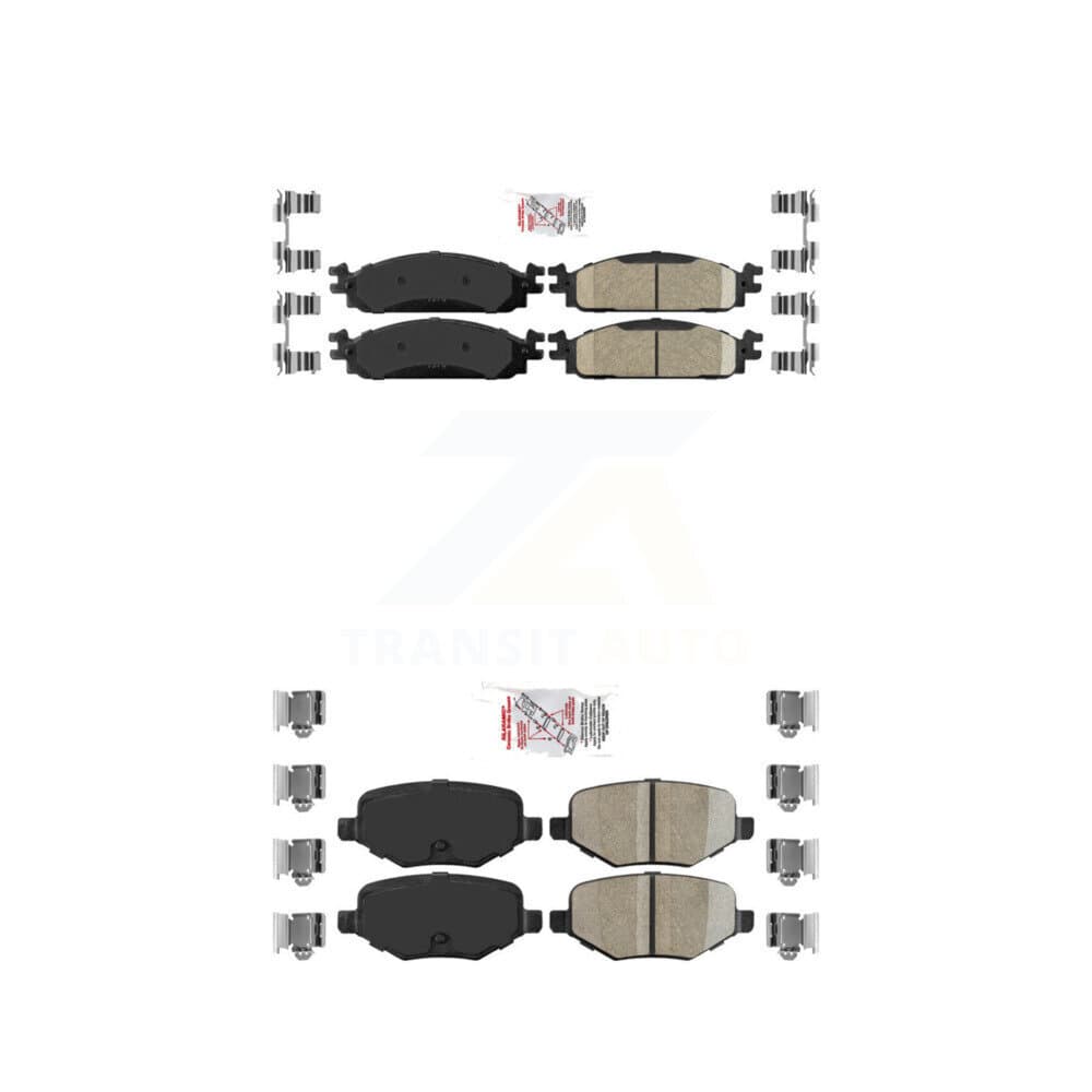 AmeriBRAKES - KNF-100637 - Front and Rear Disc Brake Pad Kits image 1