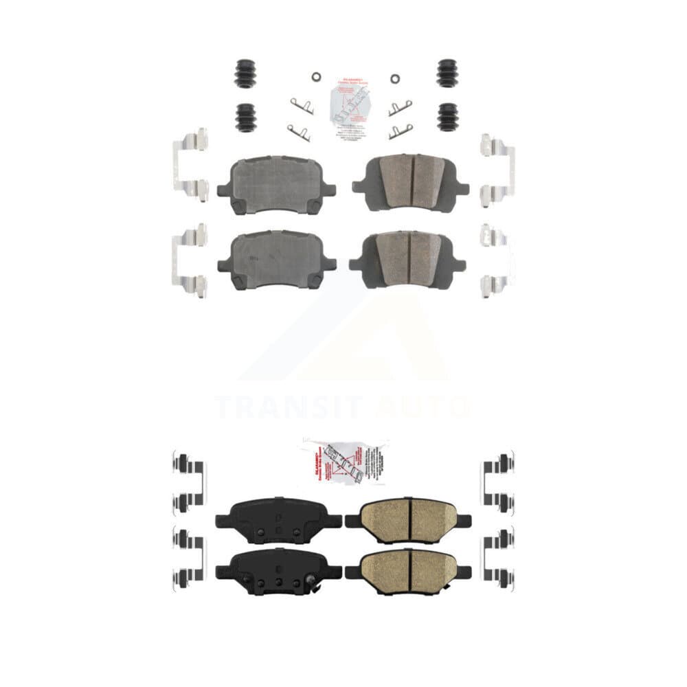 AmeriBRAKES - KNF-100639 - Front and Rear Disc Brake Pad Kits image 1