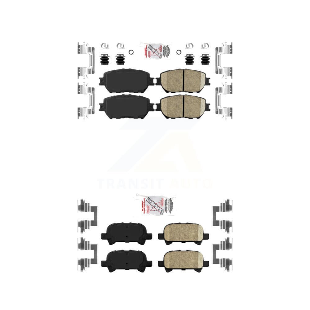 AmeriBRAKES - KNF-100652 - Front and Rear Disc Brake Pad Kits image 1